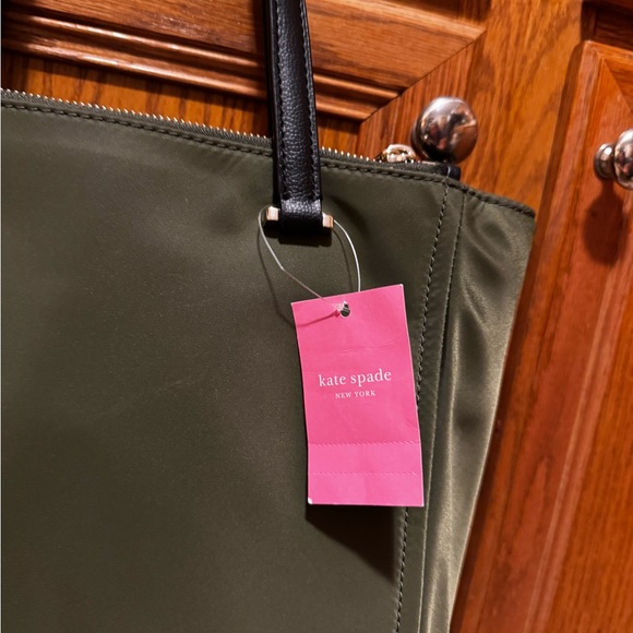 Kate Spade Olive Green Nylon Medium Satchel NWT - Picture 5 of 11